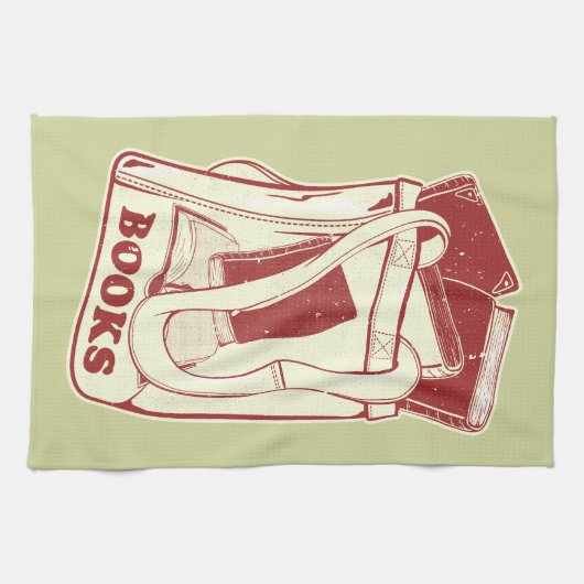 Linge De Cuisine Sac de livres que j'aime lire (Horizontal)