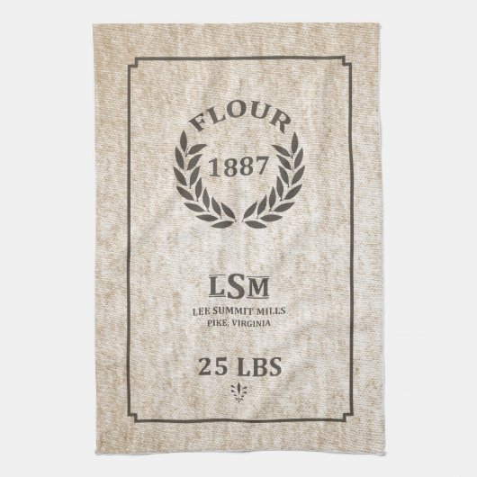 Linge De Cuisine Sac vintage à farine (Vertical)