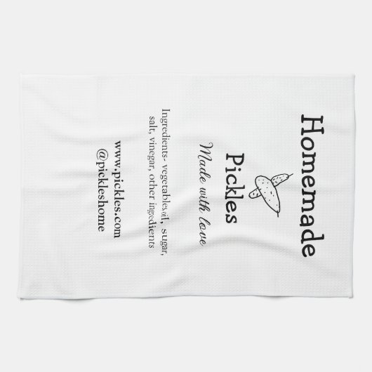 Linge De Cuisine Sachets maison faits avec amour ajouter texte site (Horizontal)