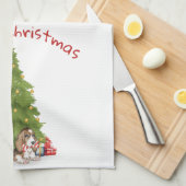 Linge De Cuisine Sacoche de Noël avec os de Sucre de canne (Quart Plié)