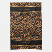 Linge De Cuisine Safari Brown Leopard - Personnaliser (Vertical)