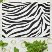 Linge De Cuisine Safari noir Zebra (Plié)