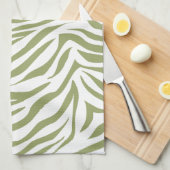 Linge De Cuisine Safari vert Zebra (Quart Plié)