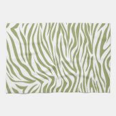 Linge De Cuisine Safari vert Zebra (Horizontal)