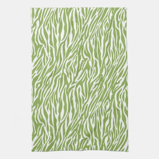 Linge De Cuisine Safari vert Zebra Fête des mariées animale (Vertical)