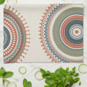 Linge De Cuisine Sage bleu neutre Multi Mandala (Plié)