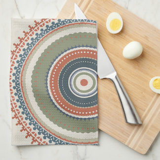 Linge De Cuisine Sage bleu neutre Multi Mandala
