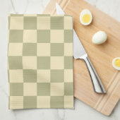 Linge De Cuisine Sage Checkerboard (Quart Plié)