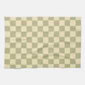 Linge De Cuisine Sage Checkerboard (Horizontal)