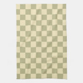 Linge De Cuisine Sage Checkerboard (Vertical)