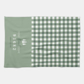 Linge De Cuisine Sage En vichy Home Sweet Home Code zip personnalis (Horizontal)