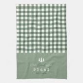 Linge De Cuisine Sage En vichy Home Sweet Home Code zip personnalis (Vertical)