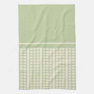 Linge De Cuisine Sage et crème