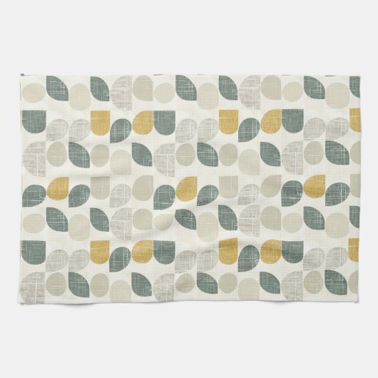 Linge De Cuisine Sage Green Boho Abstrait (Horizontal)