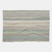 Linge De Cuisine Sage Green Dusty Blue Taupe Grey Farmhouse Stripe (Horizontal)