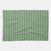 Linge De Cuisine Sage rustique Pneus verts et blancs (Horizontal)