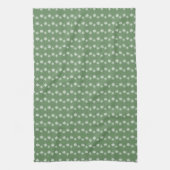 Linge De Cuisine Sage rustique Pneus verts et blancs (Vertical)