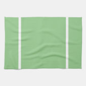 Linge De Cuisine Sage Vert Avec Bande Blanche (Horizontal)