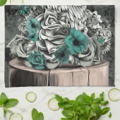 Linge De Cuisine Sagesse dans le hibou floral de nature (Plié)