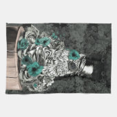 Linge De Cuisine Sagesse dans le hibou floral de nature (Horizontal)