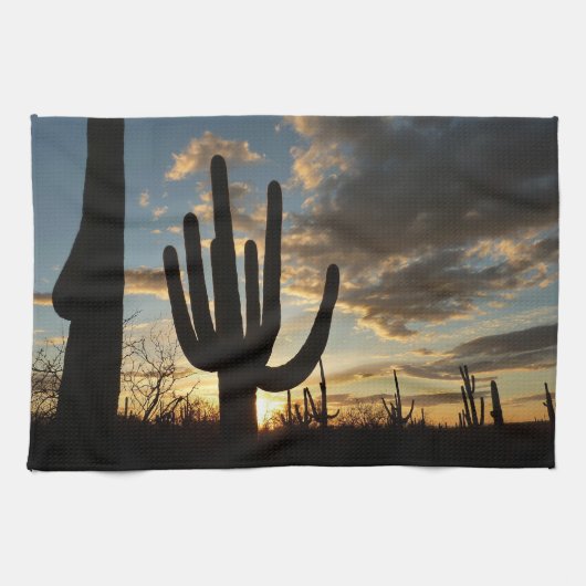 Linge De Cuisine Saguaro Sunset II Arizona (Horizontal)