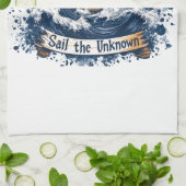 Linge De Cuisine "Sail the Unknown" - Conception inspirée par le na (Plié)
