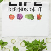 Linge De Cuisine Saine dire Mangez comme votre vie en dépend (Plié)