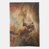 Linge De Cuisine Saint Bernard en automne Feuilles Automne automne  (Vertical)