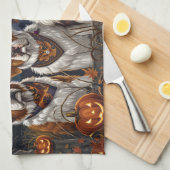 Linge De Cuisine Saint Bernard Halloween Éffrayant (Quart Plié)