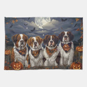 Linge De Cuisine Saint Bernard Halloween Éffrayant (Horizontal)