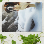 Linge De Cuisine Saint Bernard Laisser Neige Noël (Plié)