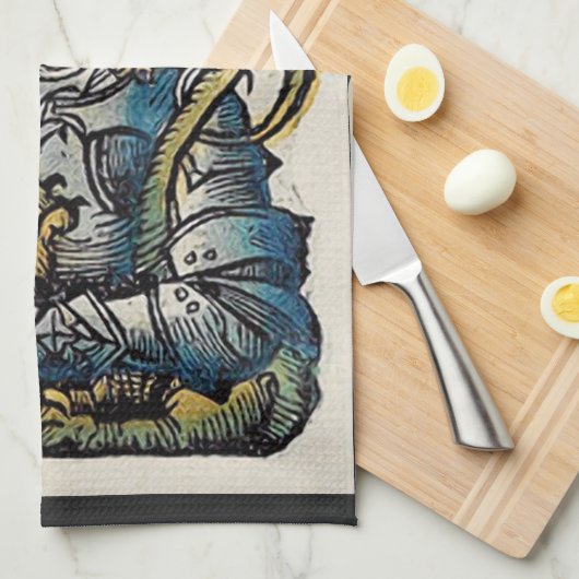 Linge De Cuisine Saint George Patron d'Angleterre (Quart Plié)