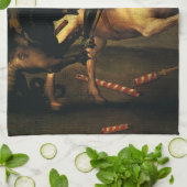 Linge De Cuisine Saint Georges combattant le dragon par Raphaël San (Plié)