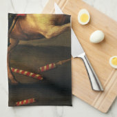 Linge De Cuisine Saint Georges combattant le dragon par Raphaël San (Quart Plié)