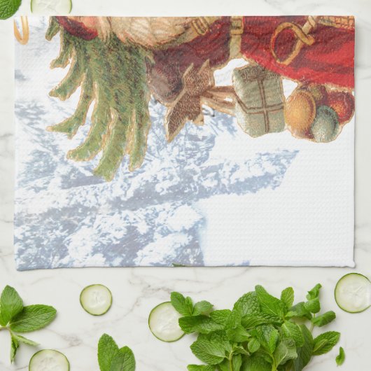 Linge De Cuisine Saint Nicholas de Noël 4 (Plié)