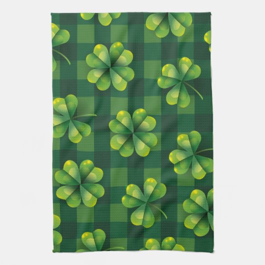 Linge De Cuisine Saint Patrick's Day Shamrock Plaid (Vertical)