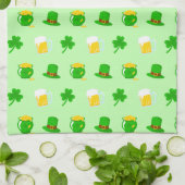 Linge De Cuisine Saint Patrick's Day Shamrock Pot of Gold Celtic Kn (Plié)