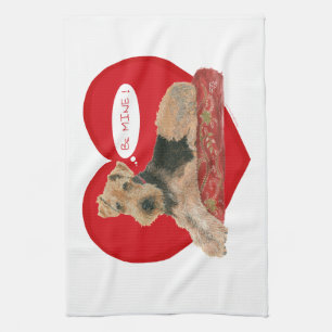 Linge De Cuisine Saint-Valentin Airedale Terrier