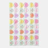 Linge De Cuisine Saint Valentin Candy Coeurs de conversation (Vertical)