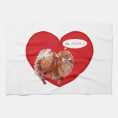 Linge De Cuisine Saint-Valentin spitz nain (Horizontal)