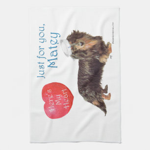 Linge De Cuisine Saint-Valentin teckel