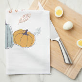 Linge De Cuisine Saison Citrouille Hello (Quart Plié)