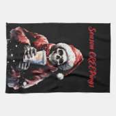 Linge De Cuisine Saison Creeping Squelette de Noël (Horizontal)