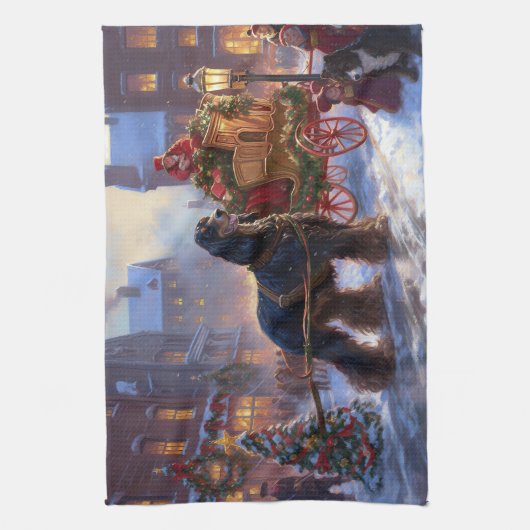 Linge De Cuisine Saison de Noël Cocker Spaniel (Vertical)