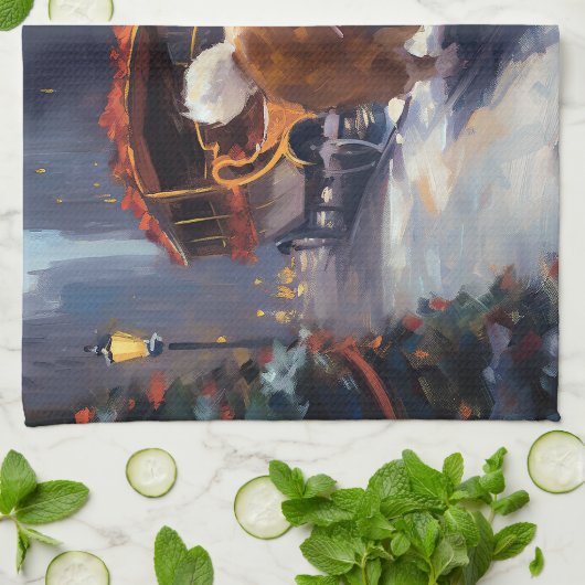 Linge De Cuisine Saison de Noël de Corgi (Plié)