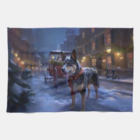 Linge De Cuisine Saison de Noël des bovins australiens (Horizontal)