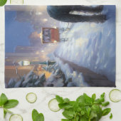 Linge De Cuisine Saison de Noël des Schnauzer miniatures (Plié)