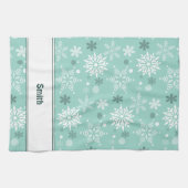 Linge De Cuisine Saison de Noël d'hiver Turquoise-Blue (Horizontal)