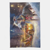 Linge De Cuisine Saison de Noël Greyhound (Vertical)
