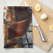 Linge De Cuisine Saison de Noël Shih Tzu (Quart Plié)